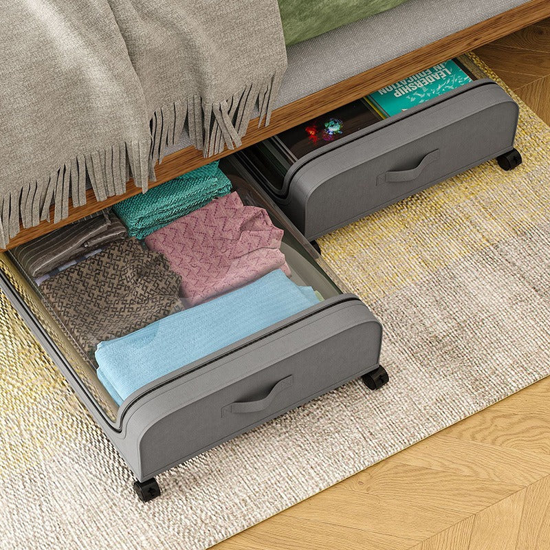 Under Bed Storage Organizer with Movable Wheels - Image 4