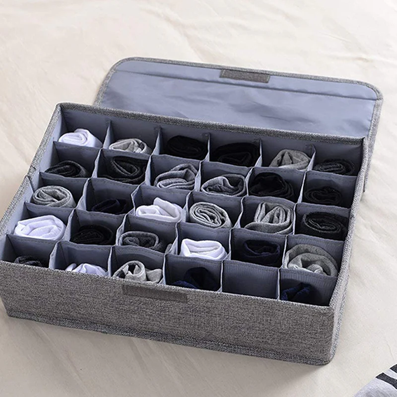 Underwear Socks Storage Organizer With Foldable Closet Drawer Divider. - Image 3