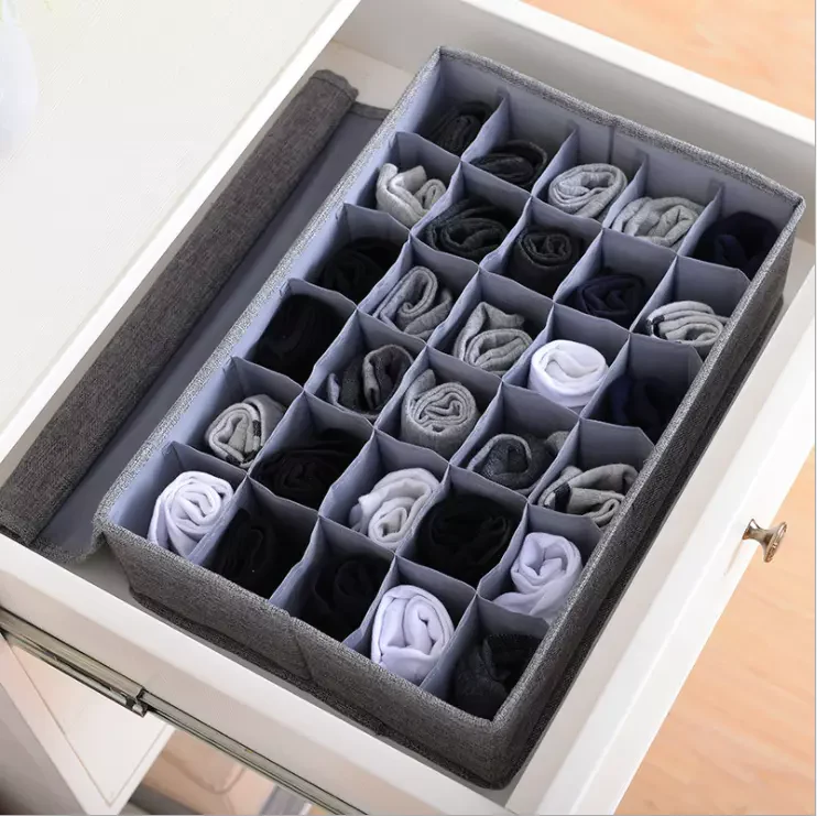 Underwear Socks Storage Organizer With Foldable Closet Drawer Divider. - Image 4