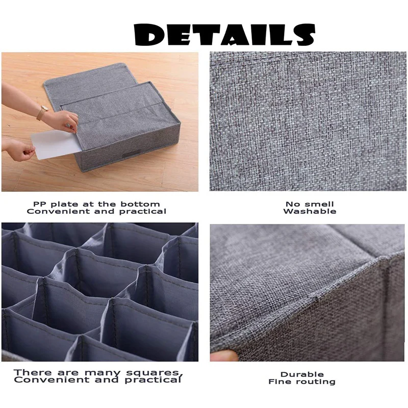 Underwear Socks Storage Organizer With Foldable Closet Drawer Divider. - Image 6