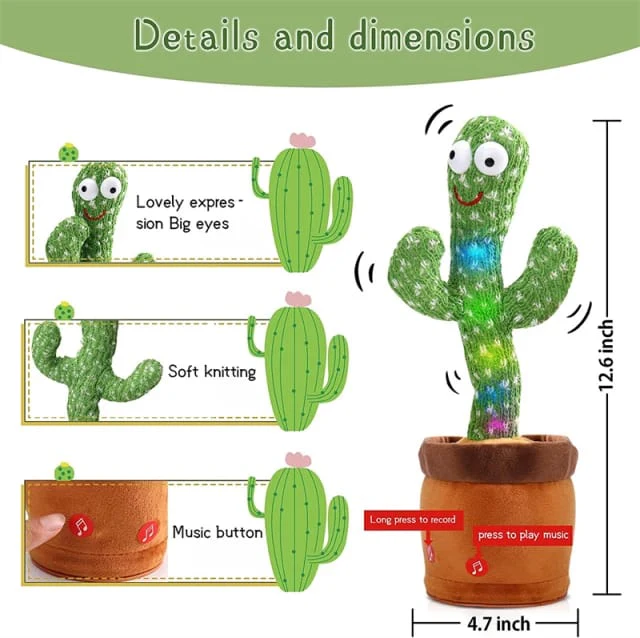 Dancing and Talking Cactus Toy for Kids - Image 4