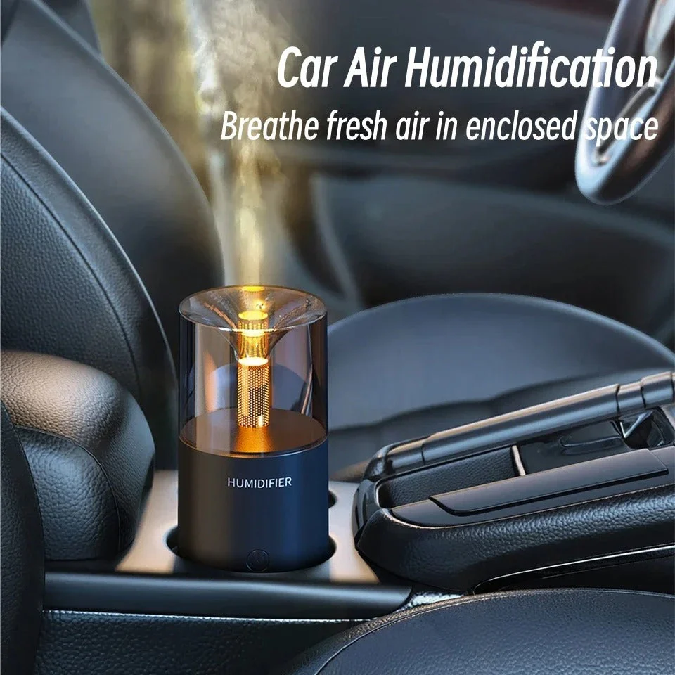 USB Electric Candlelight Aroma Humidifier - Image 5
