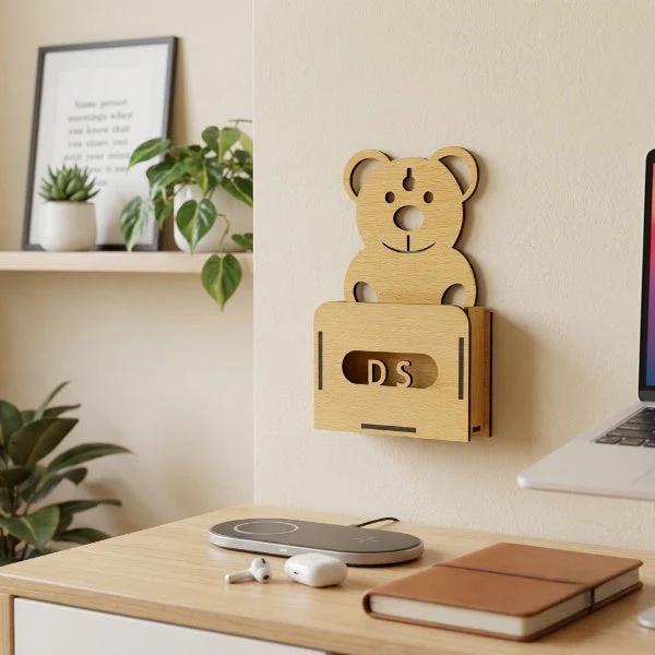 Wall Mounted Bear Phone Holder