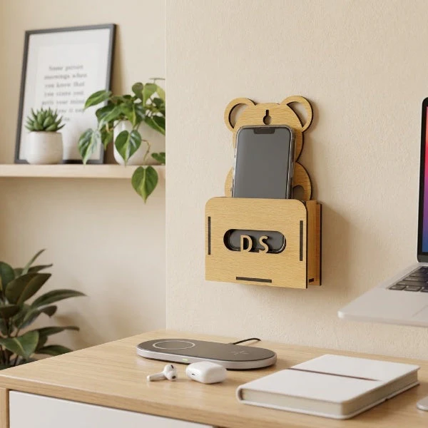 Wall Mounted Bear Phone Holder - Image 2