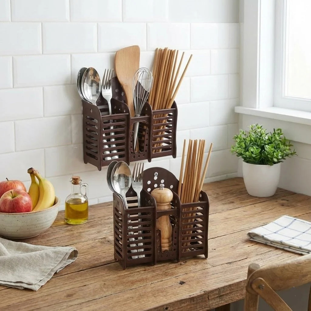 Wall Mounted Plastic Kitchen Spoon Holder - Image 2