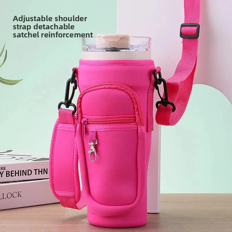 Water Bottle Carrier Bag with Zipper Pocket - Image 5