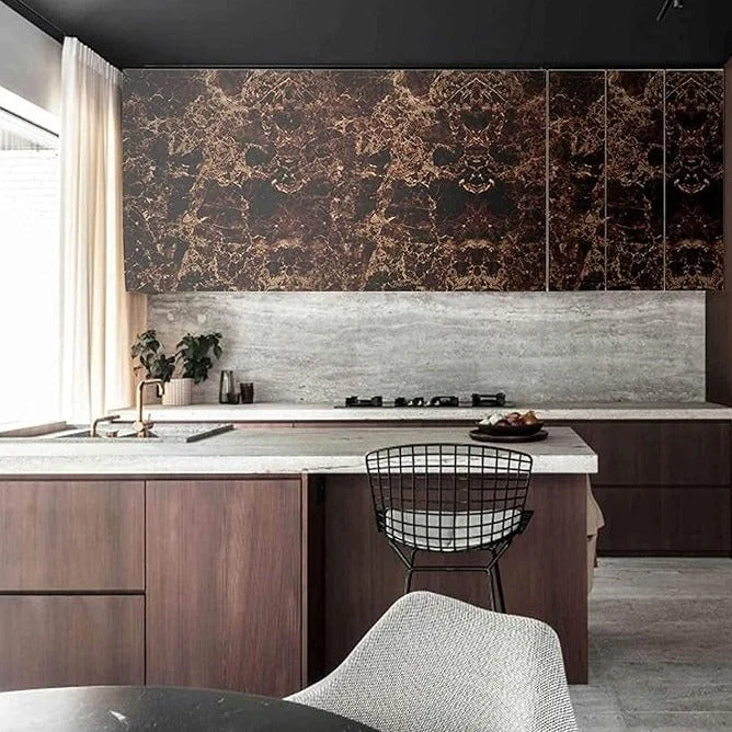 Waterproof Brown Marble Sheet 60cm x 2m - Image 3