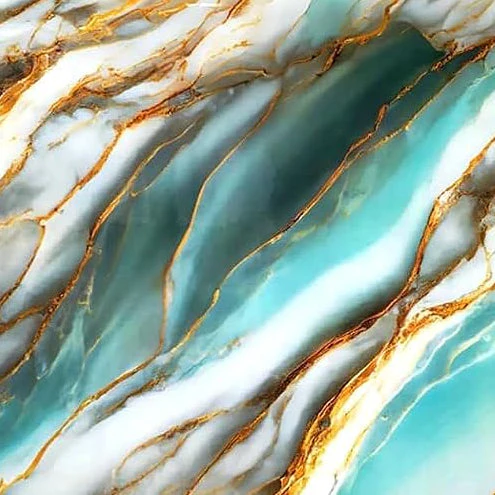 Waterproof Green & Golden Marble Sheet (60cm x 2m) - Image 4